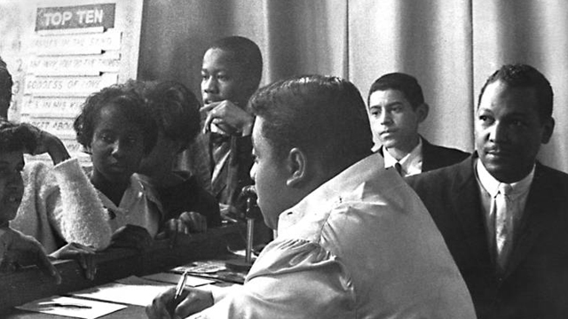 Billy Stewart signs autographs for teenagers on the television dance show for Black teens in Washington, DC. (1965)
"The Teenarama Dance Party". Credit: Kendall Productions LLC